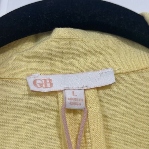 GB Gianni Bini Yellow Linen Blazer NWT Size L - Picture 2 of 5